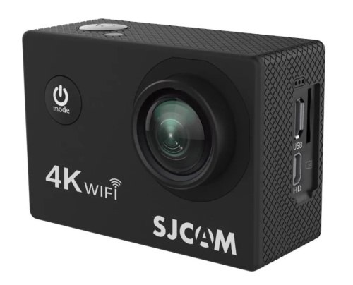 Экшн камера SJ4000 Air, Черный с креплением, цифровым стабилизатором, встроенным микрофоном и кейсом / Водонепроницаемая Экшен камера Ultra HD 4K