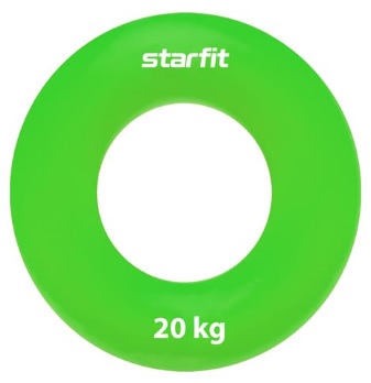 Эспандер кистевой Starfit, 20 кг, ES-404 "Кольцо", диаметр 8,8 см, силикогель, зеленый