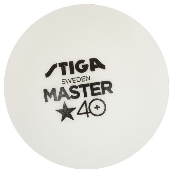 Теннисные пластиковые мячи Stiga Master ABS 40+ мм (белый)