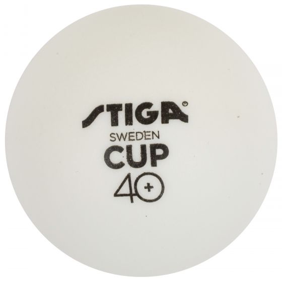 Теннисные пластиковые мячи Stiga Cup ABS 40+ мм, 6 шт. белые