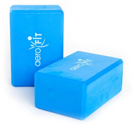 Блок для йоги, синий (23*15*10см) AeroFit AFBL01