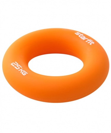Эспандер кистевой StarFit ES-404 "Кольцо", диаметр 8,8 см, 25 кг, силикогель, оранжевый