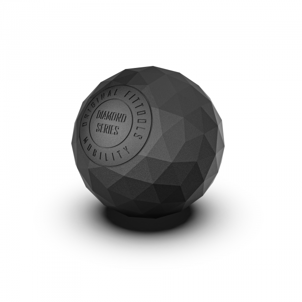 Набор из двух массажных мячей с кистевым эспандером черный FT-SM3ST-B