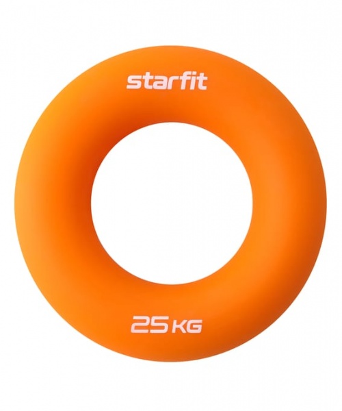 Эспандер кистевой StarFit ES-404 "Кольцо", диаметр 8,8 см, 25 кг, силикогель, оранжевый