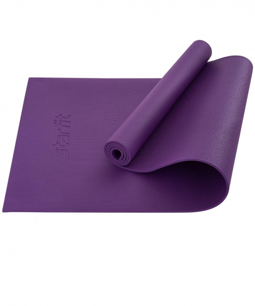 Коврик для йоги Starfit FM-103, PVC HD, 173x61x0,6 см, фиолетовый