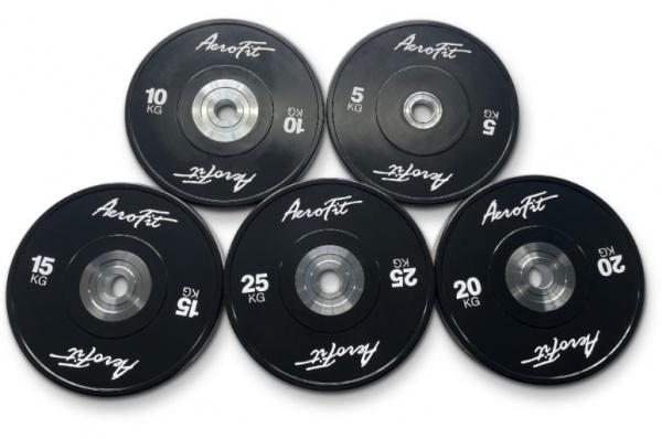 Бамперный диск для кроссфита черный AeroFit 20кг ( AFBD20 )