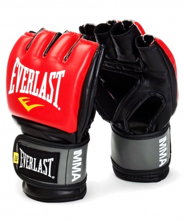 Перчатки тренировочные Everlast MMA Grappling SM красн. 7684RSMU