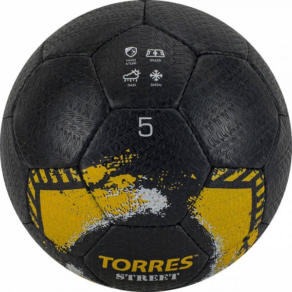 Мяч футбольный Torres Street SS21, F020225, черный цвет, 5 размер