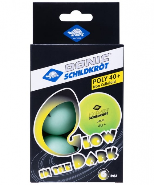 Мяч для настольного тенниса Donic Glow in the dark, 6 шт